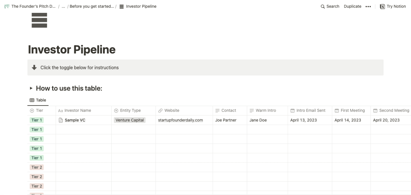 The Founders Pitch Deck | Prototion | Notion