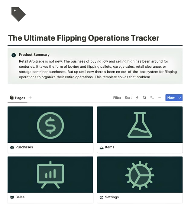 Flipping Operations Notion Template 