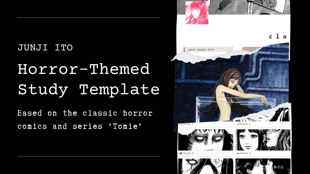 Junji Ito Horror Study Template 