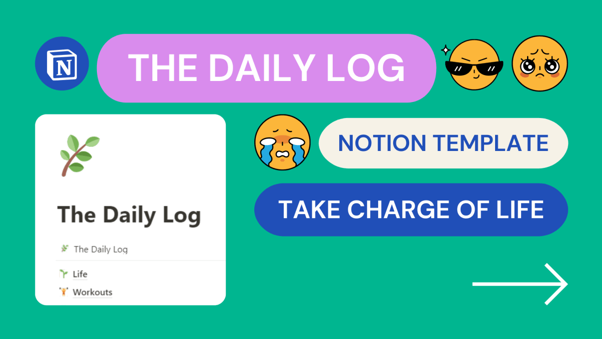 The Daily Log Template | Free Notion Template | Prototion