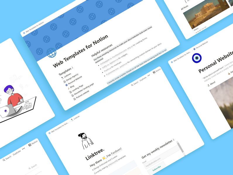 Web Templates for Notion