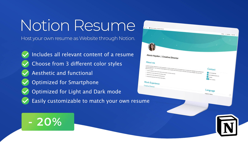 Notion Resume Template