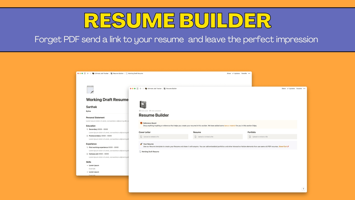 Ultimate Job Tracker | Notion Template | Prototion