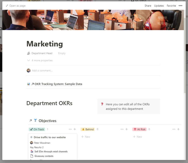 Notion OKR Tracking System | Prototion