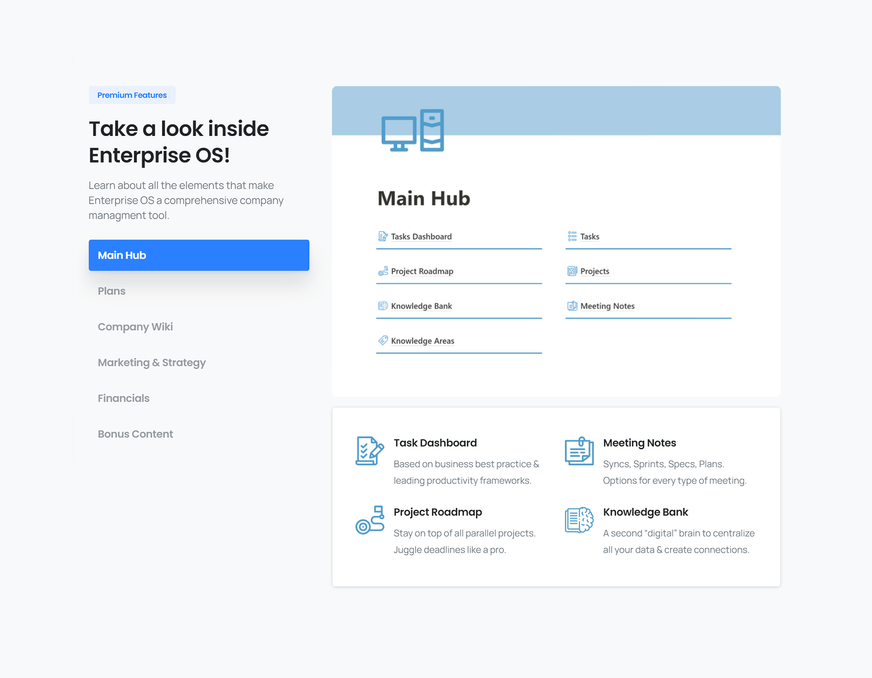 Enterprise OS | Company Management System | Prototion