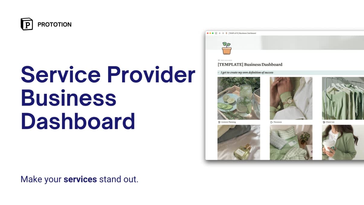 Service Providers | Notion Template | Prototion