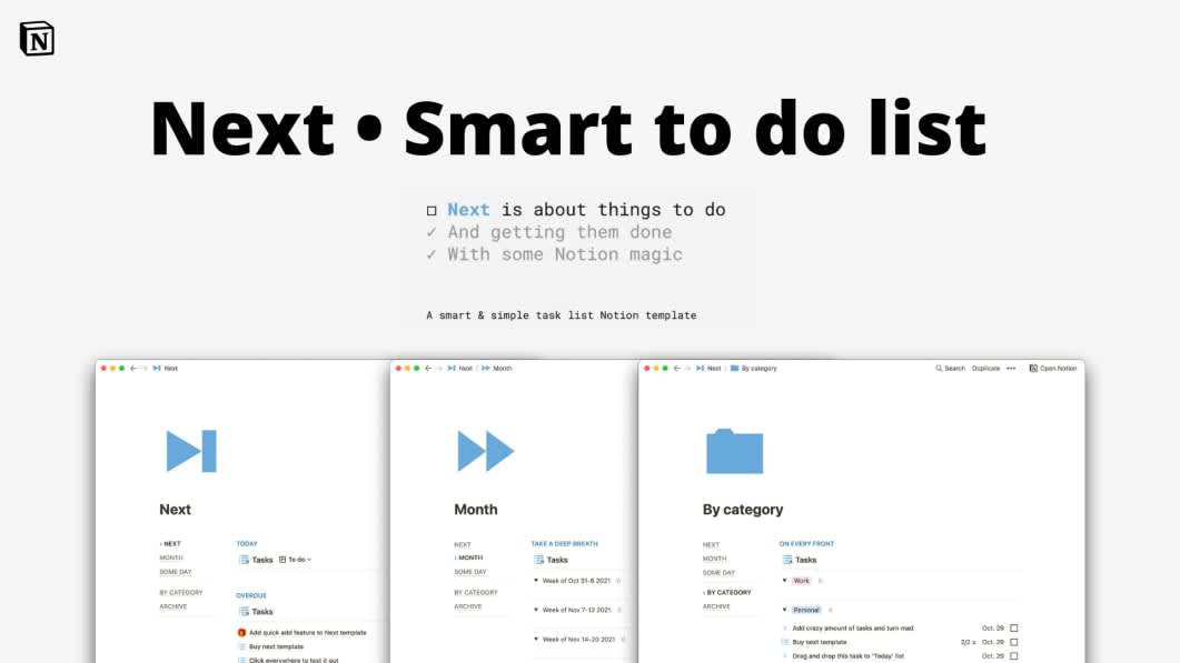 Next • Smart to do list