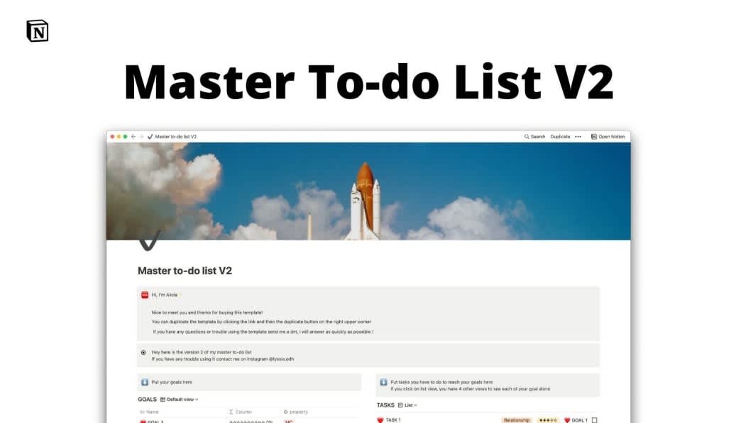 Master to-do list V2