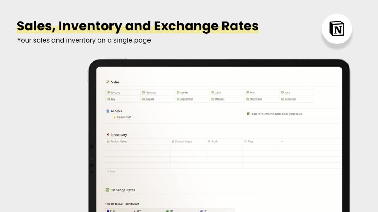 Notion Ecommerce Dashboard (NED)