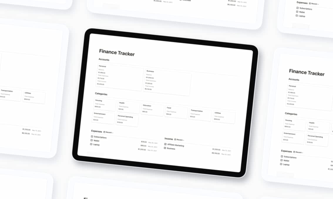 Finance Tracker | Notion Template