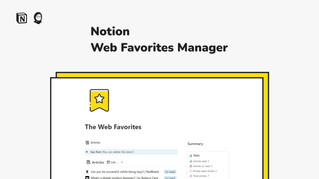 Notion Web Favorites Manager