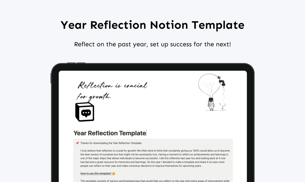 Year Reflection Template