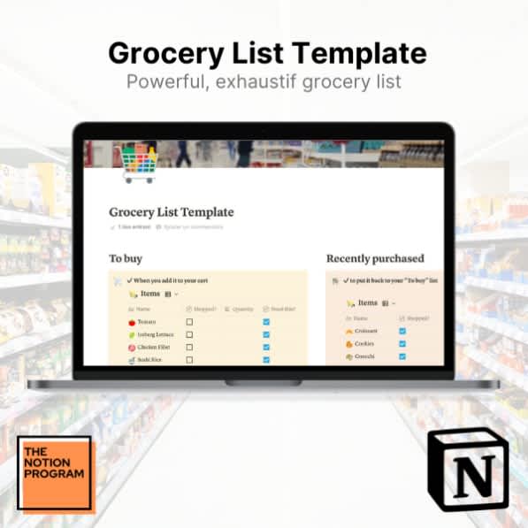 Grocery List Template