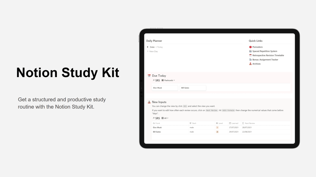 Notion Study Kit