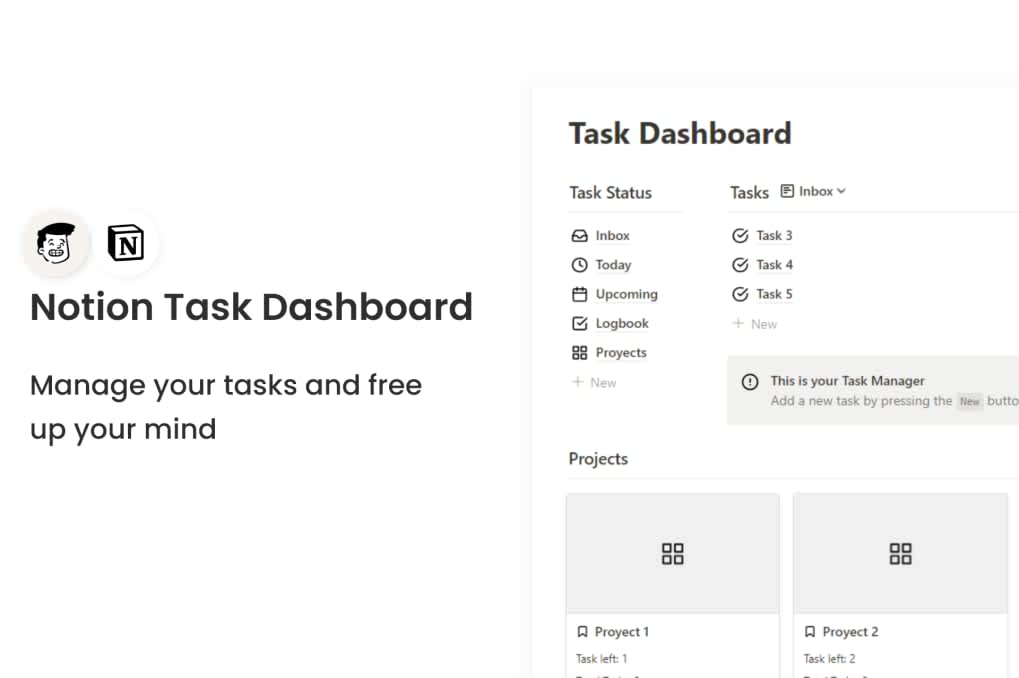 Task Dashboard | Prototion | Get Notion Template