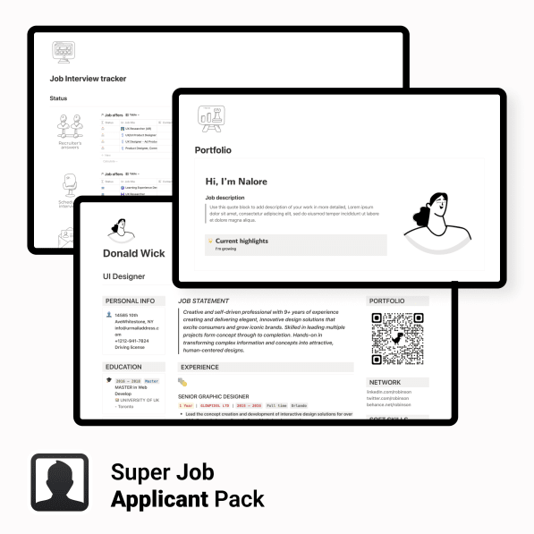 Job Applicant Pack