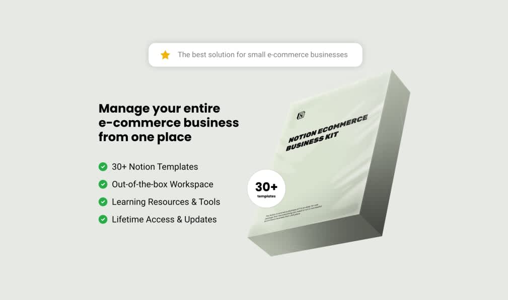 Notion Ecommerce Business Kit