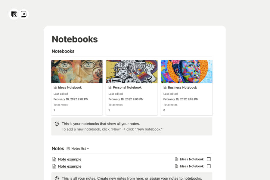 Notion Notebooks