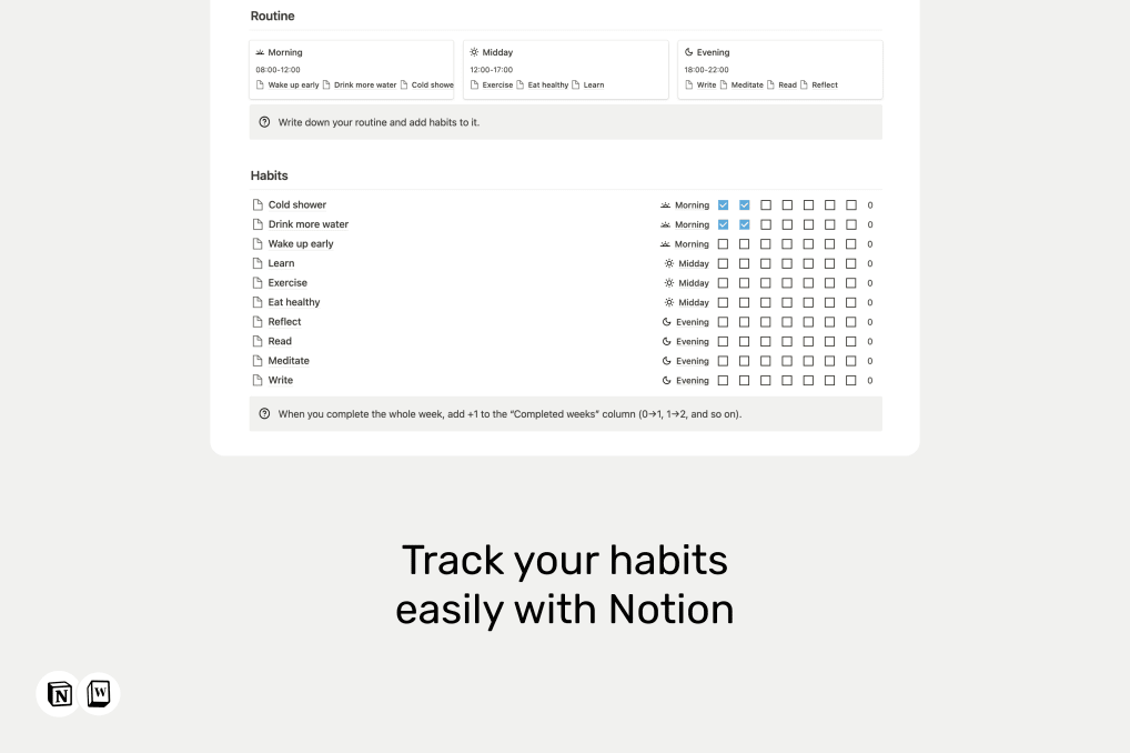 Notion Habit Tracker | Prototion | Buy Notion Template