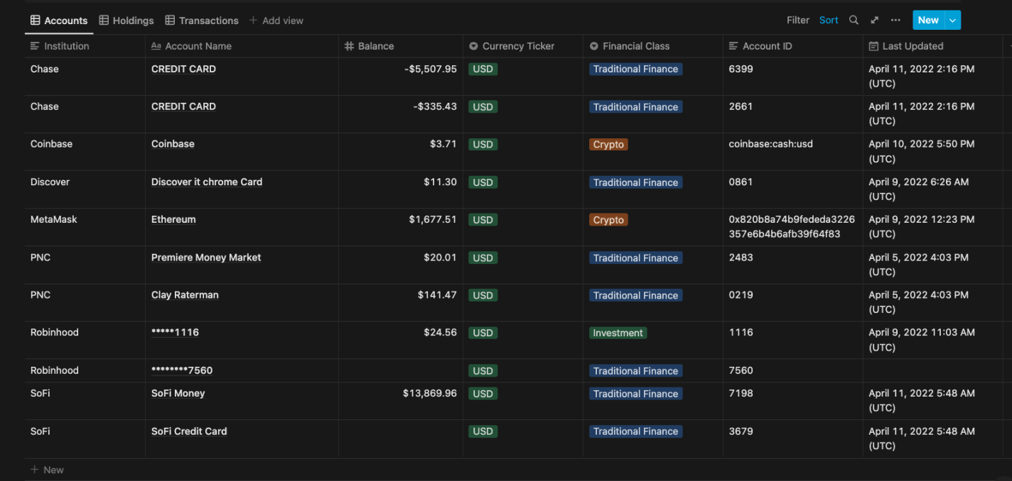 Live Financial Data | Prototion | Get Notion Template