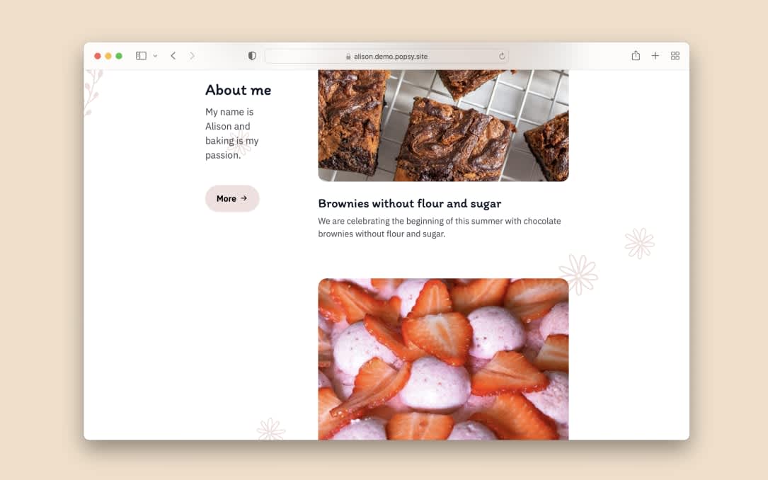 Website Template for Cooking Blog | Get Notion Template