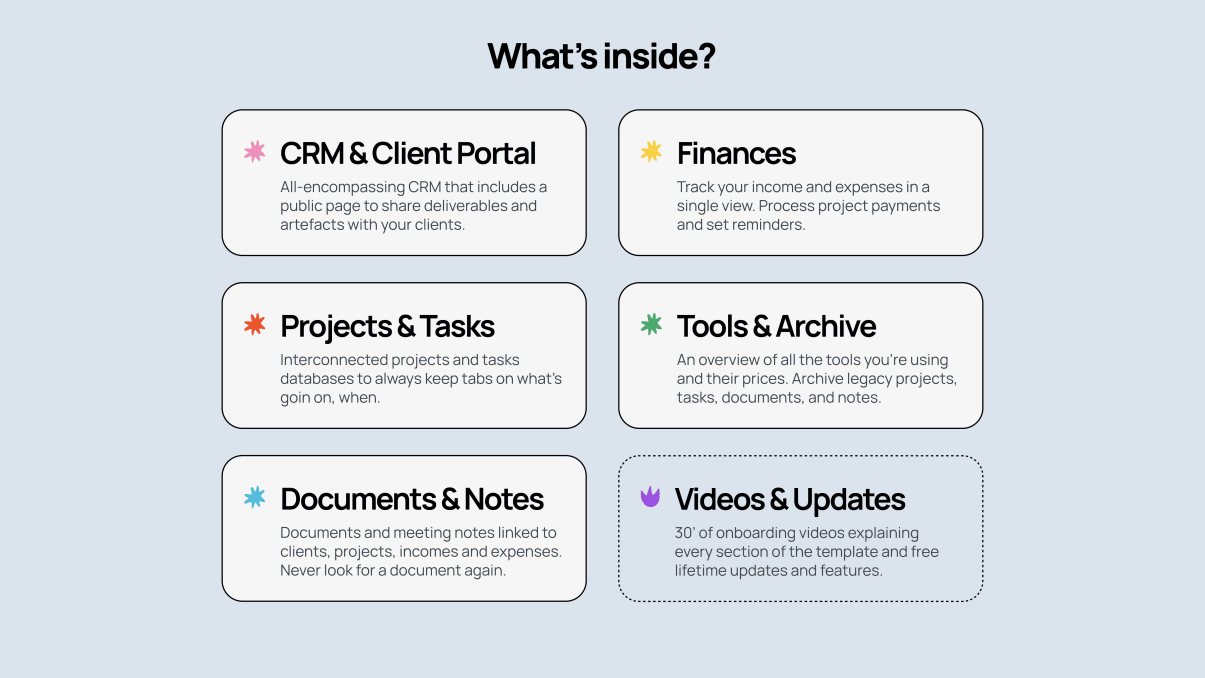Freelance Workspace Template | Prototion | Notion Template