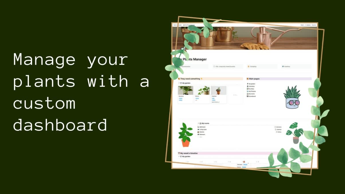 Notion Plants Manager | Prototion | Buy Notion Template