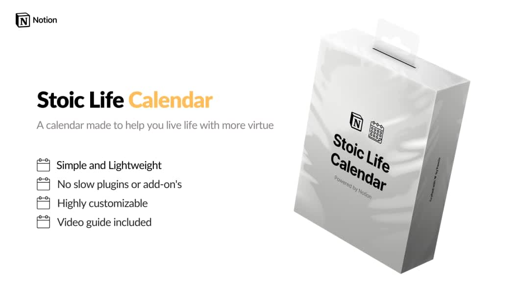 Stoic Life Calendar