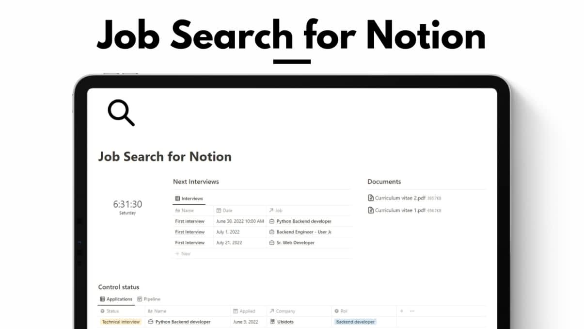 Job Search a Notion Template | Prototion | Get Notion