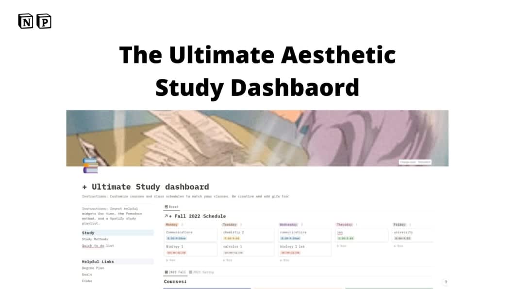 The Ultimate Aesthetic Study Dashbaord