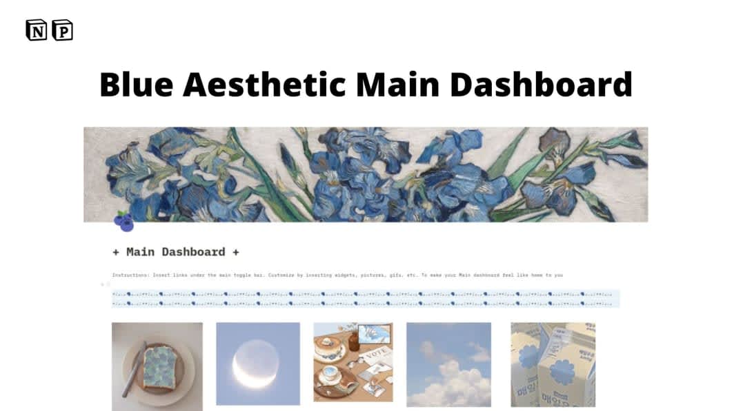 Blue Aesthetic Main Dashboard