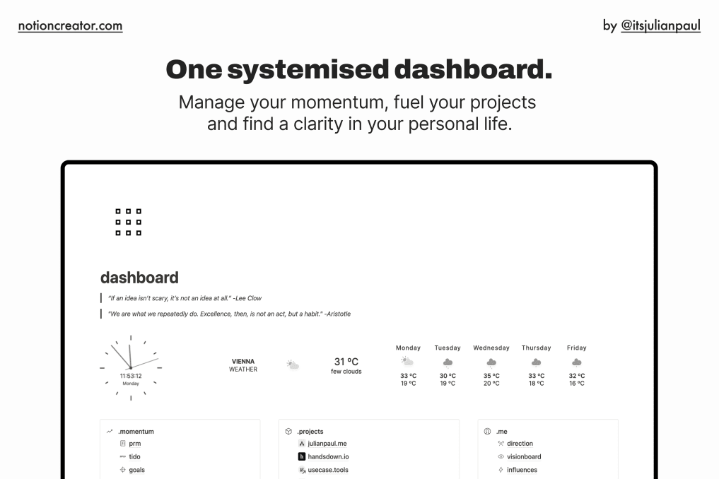 CREATOR OS | Protottion | Buy Notion Template