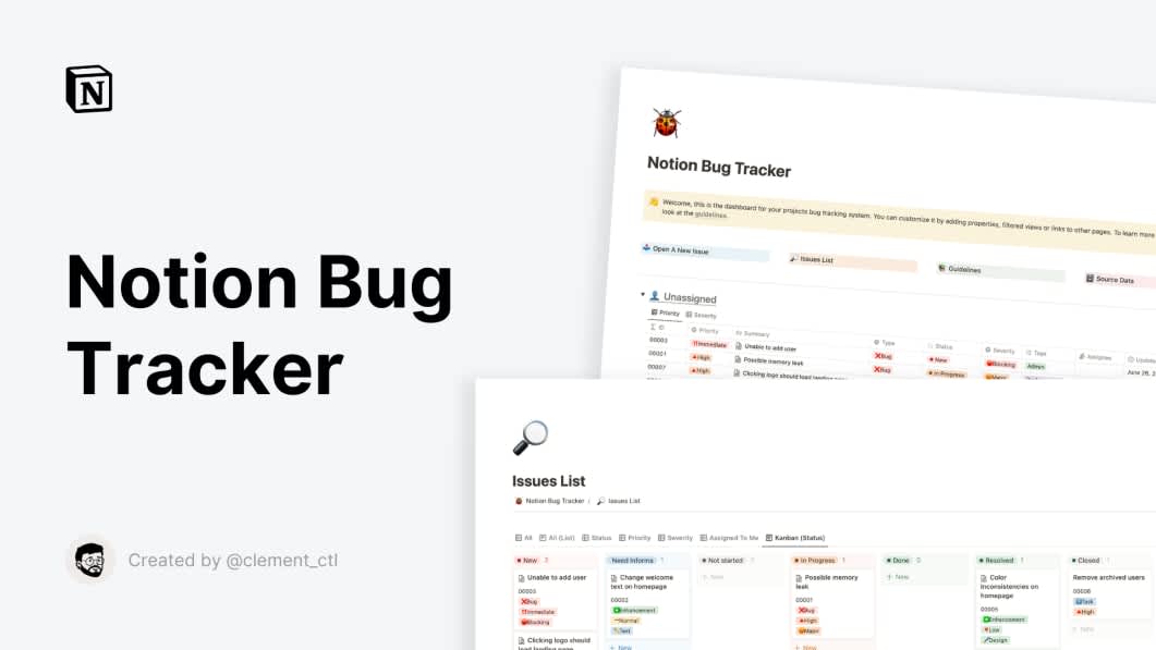 Notion Bug Tracker