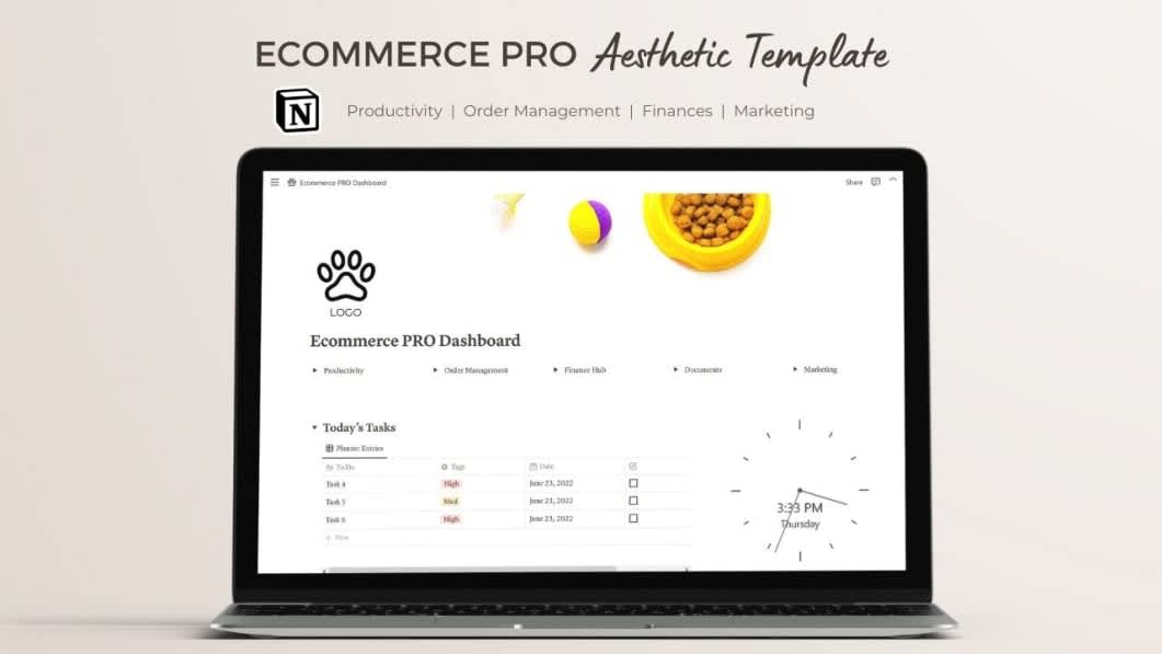 Aesthetic Notion Ecommerce Template