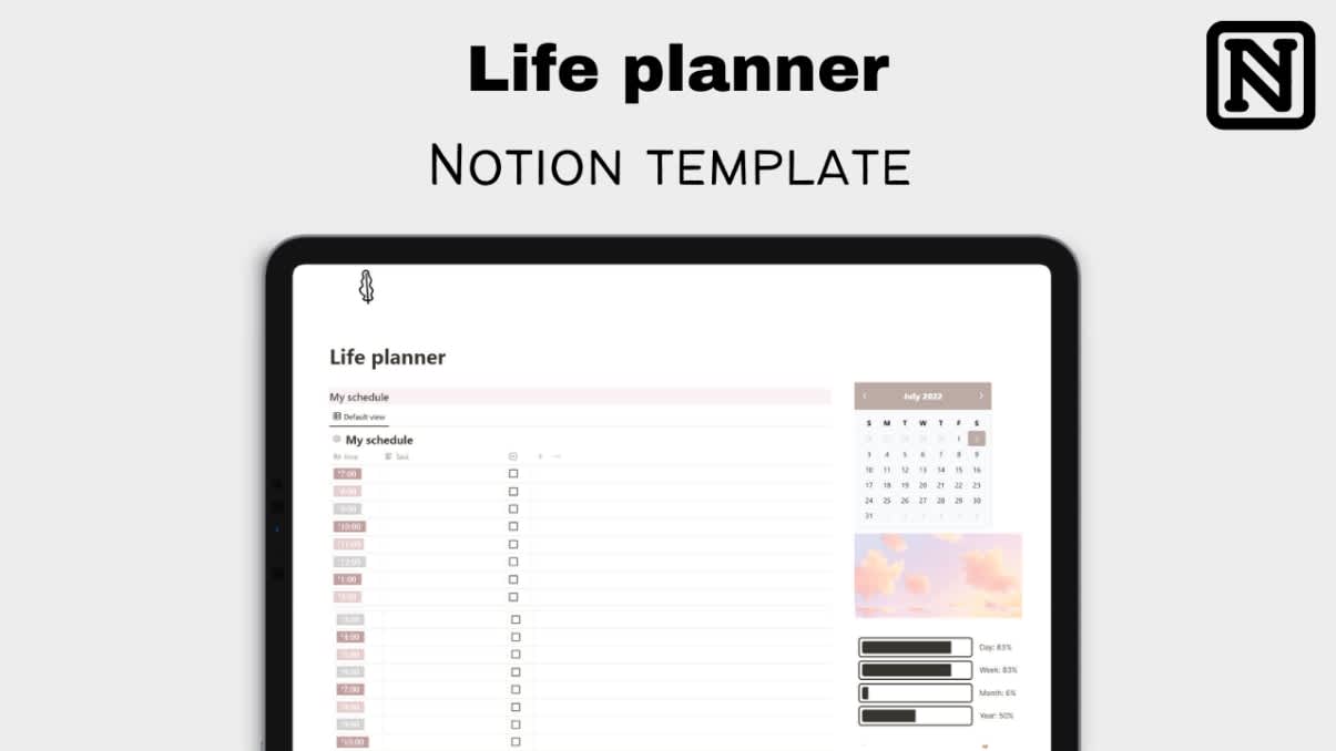 Life planner | Prototion | Notion Template 