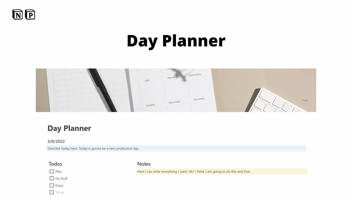 Daily Planner | Prototion | Buy Notion Template