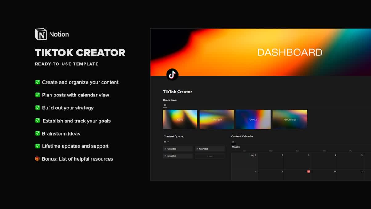 TikTok Creator | Prototion | Buy Notion Template