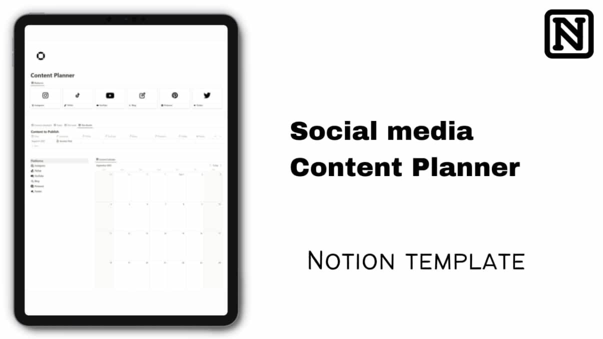 Social Media Content Planner | Notion Template