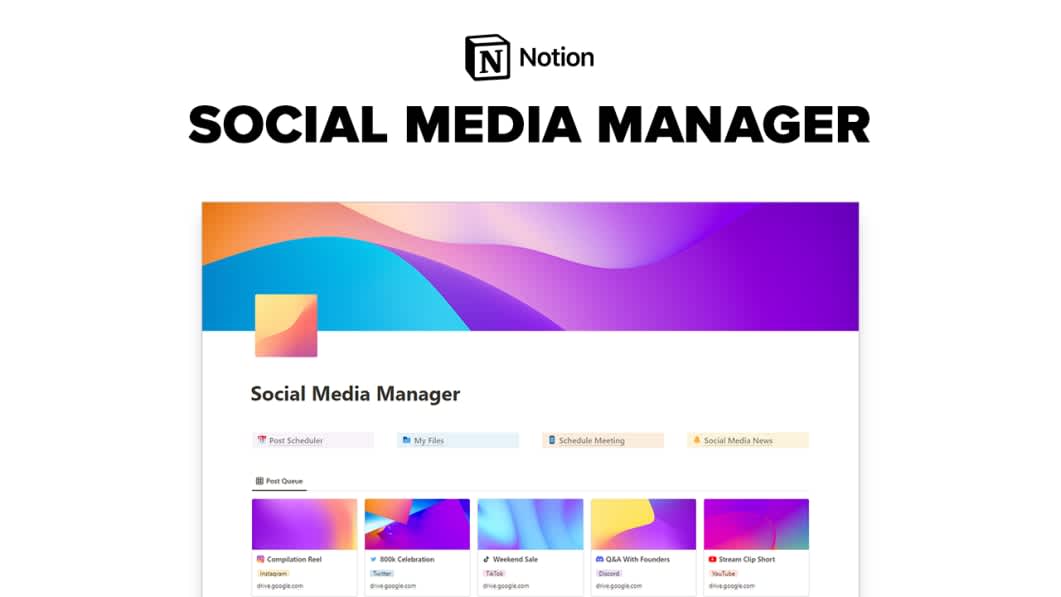 Social Media Manager | Ready-to-Use Notion Template