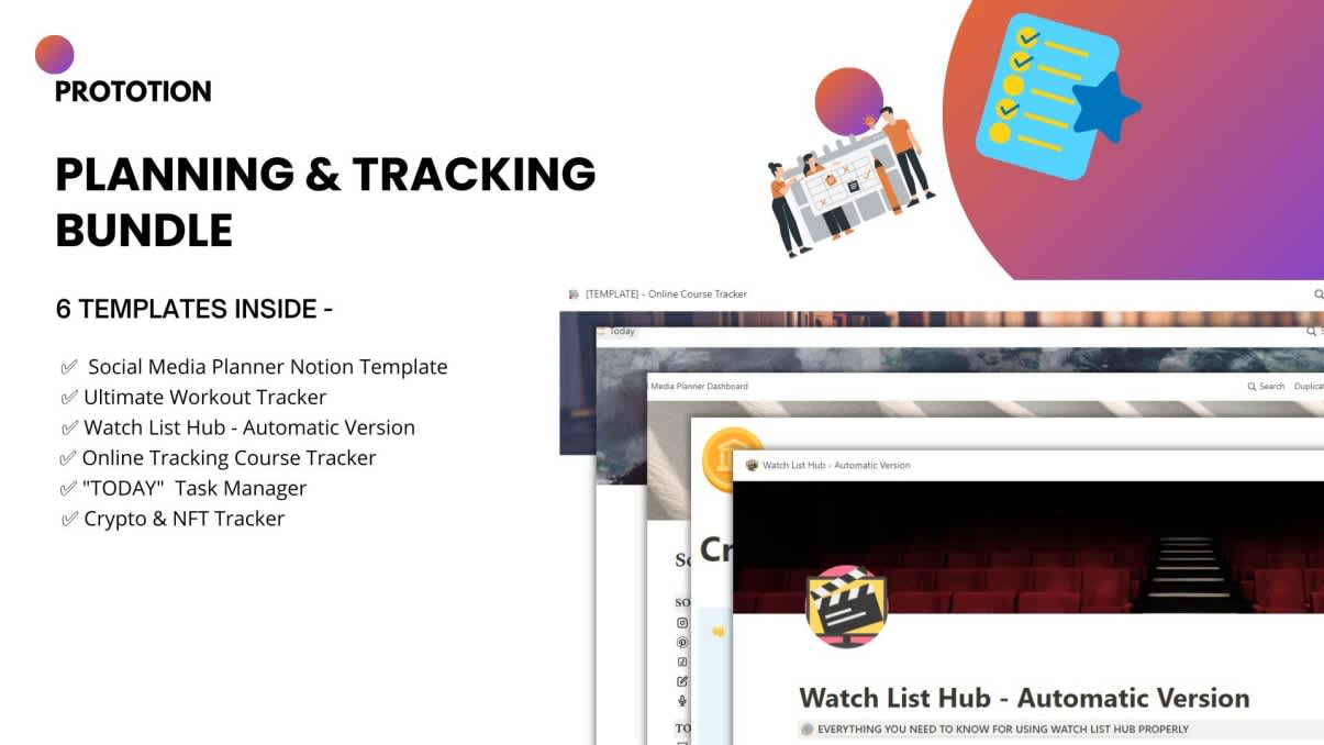 Planning & Tracking Bundle | Prototion | Buy Notion Bundle