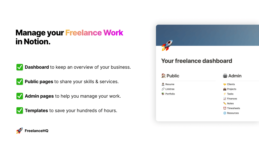 FreelanceHQ Notion Dashboard