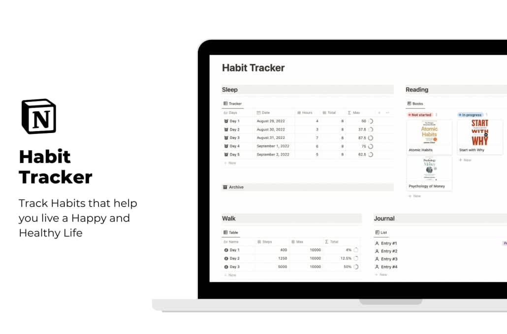 Notion Habit Tracker | Prototion | Buy Notion Template