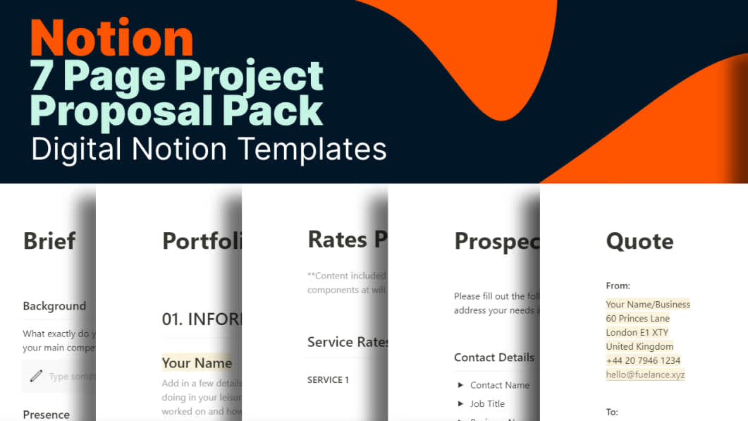 7 Page Project Proposal Pack