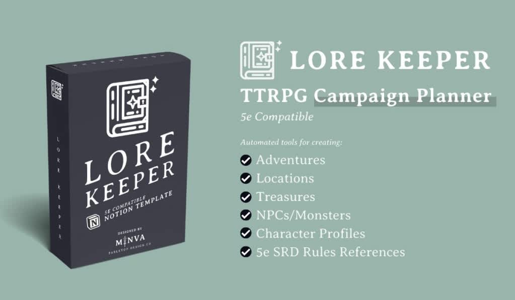 Lorekeeper 5e DnD Template