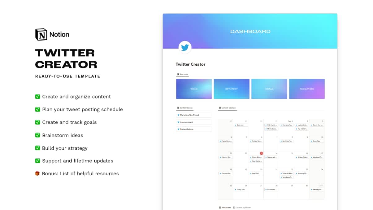 Twitter Creator - Notion Template | Prototion