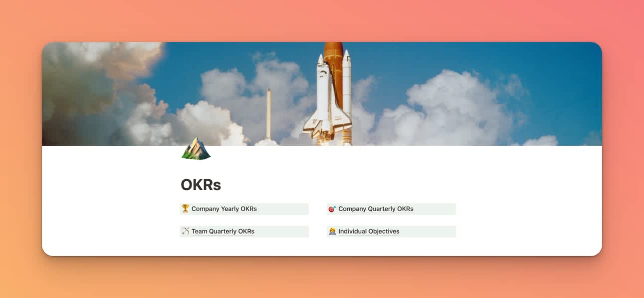 Notion Company OKRs Ultimate Template