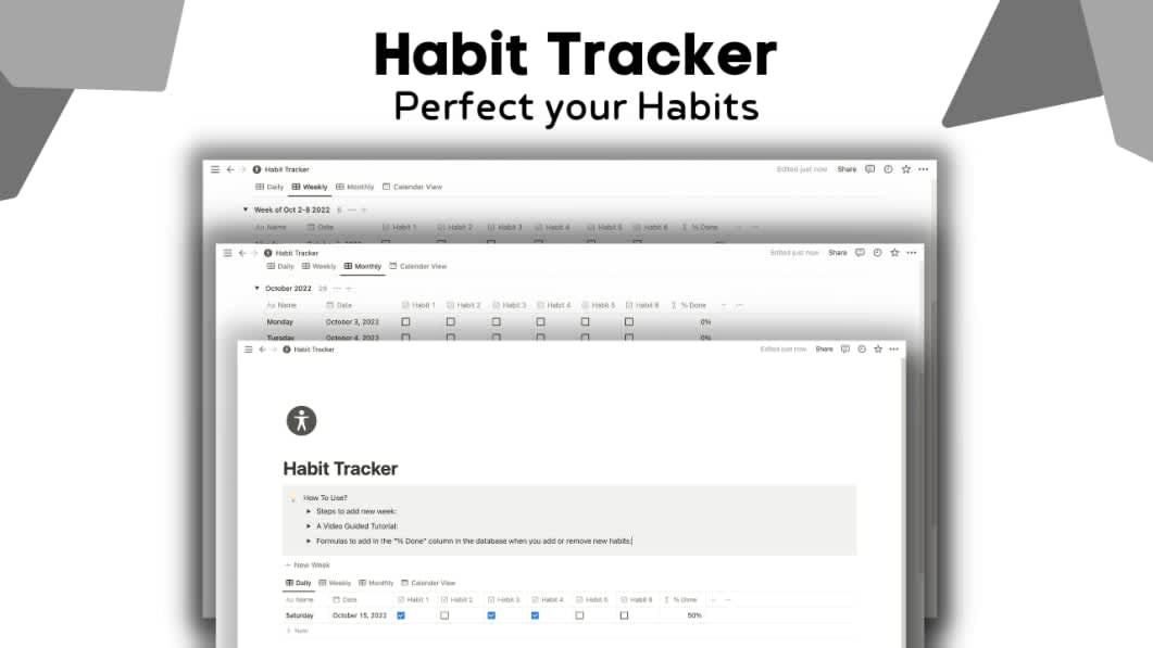 The Habit Tracker | Free Notion Template