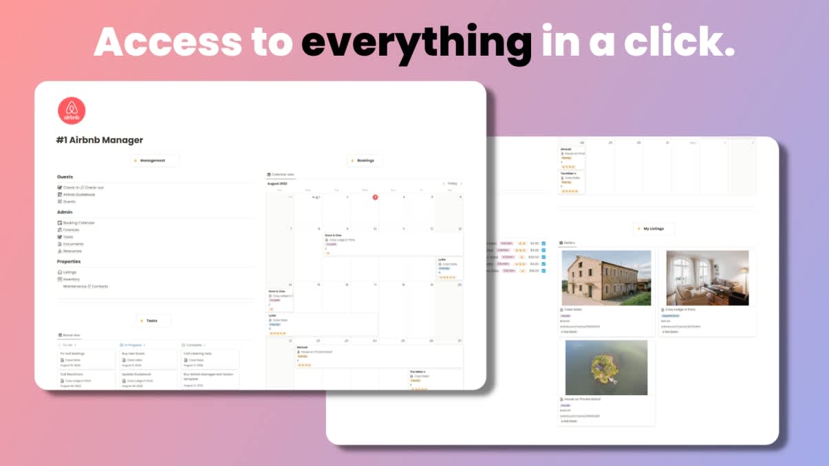 #1 Airbnb Manager | Prototion | Buy Notion Template