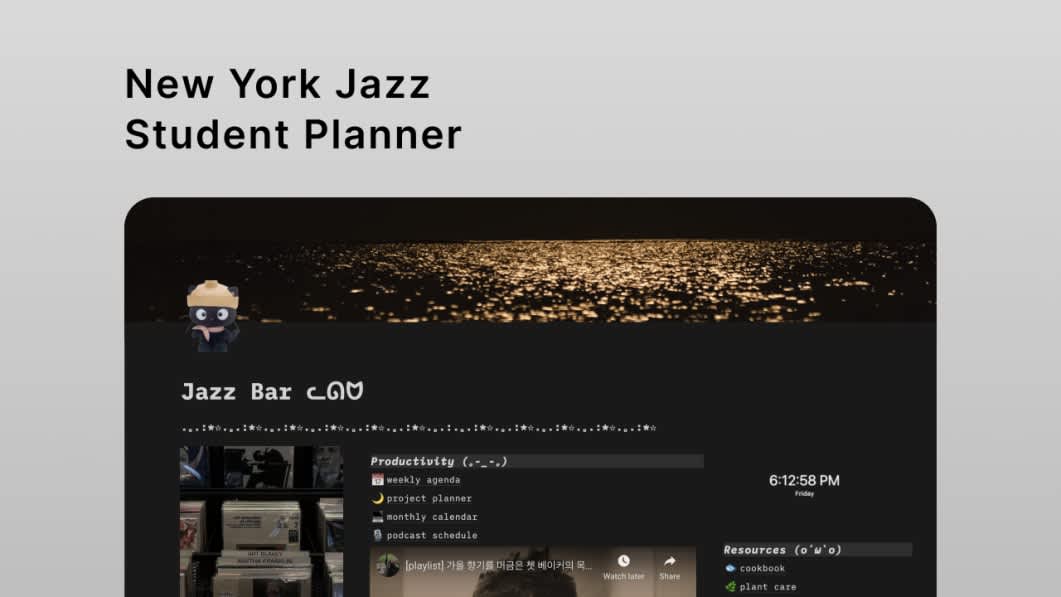 Jazz Theme Planner