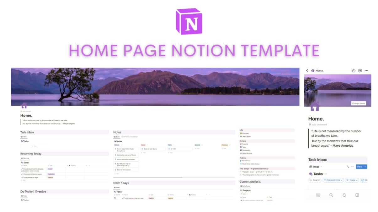 Home Page | Prototion | Buy Notion Template